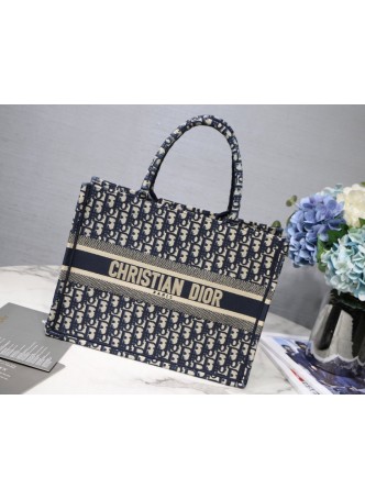 DIOR BOOK TOTE QBLIQUE BLUE SMALL